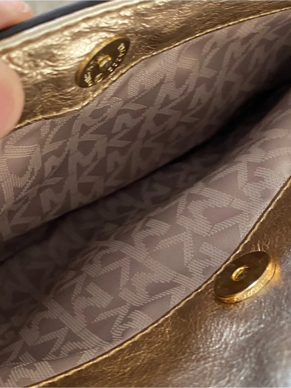 Michael Kors Metallic Gold Envelope Wristlet